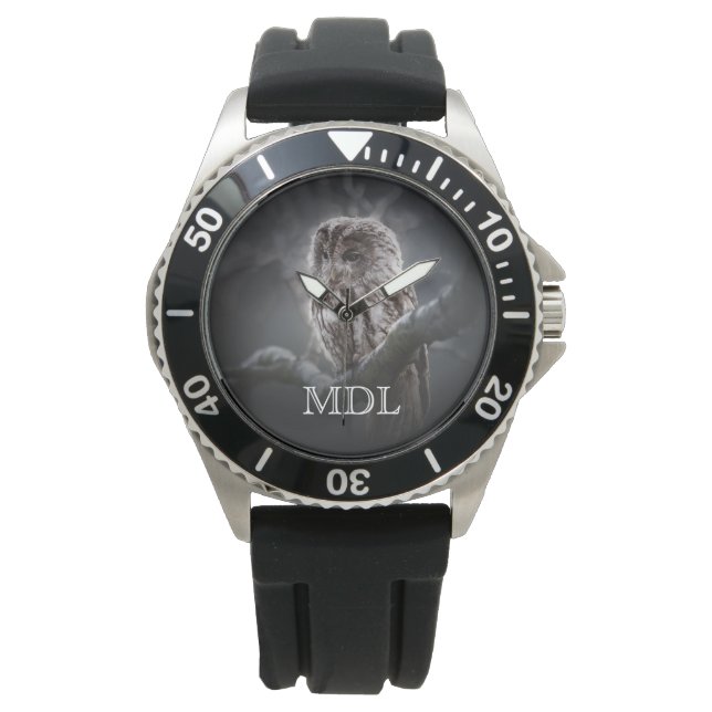 Fotonummer nattetid Uggla Armbandsur (Framsida)