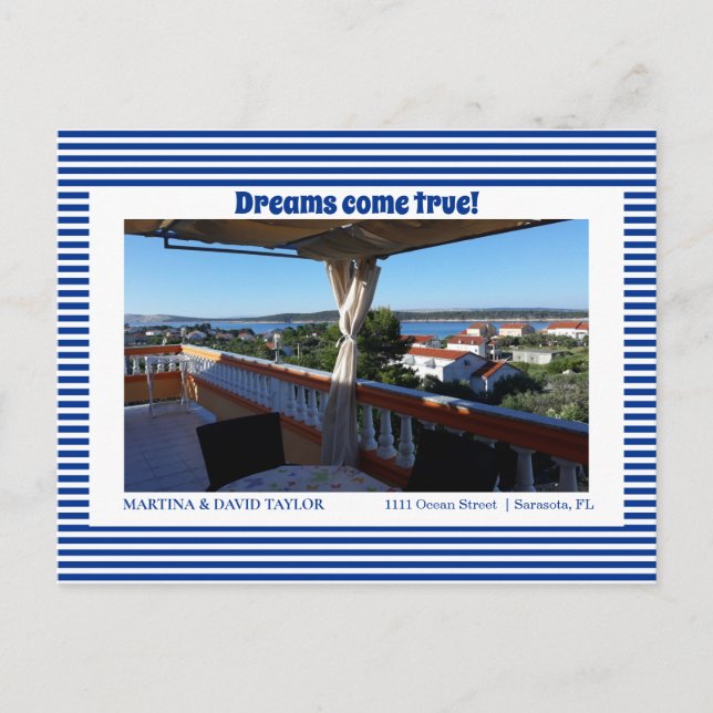 Fotonytt hemmakontokort för Adress-meddelande Vykort (Framsida)