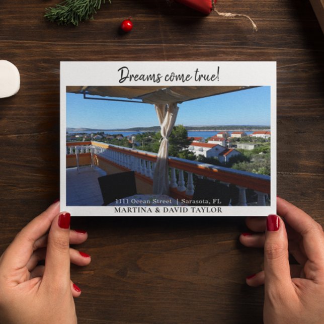 Fotonytt hemmakontokort för Adress-meddelande Vykort (Skapare uppladdad)