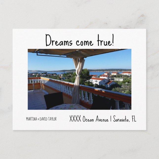 Fotonytt hemmakontokort för Adress-meddelande Vykort (Framsida)