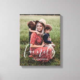 Fotoöverlägg för calligraphy-elegant i familjen canvastryck
