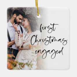 Fotoöverlägg för första julmålad Anpassningsbar Julgransprydnad Keramik