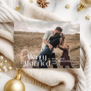 Fotoöverlägg - minimalistisk merry och gift julkort