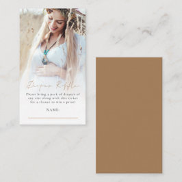 Fotoövertäckningsdagbok Raffle Guld Baby Shower Tilläggskort