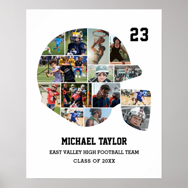 Fotopaket i fotbollsteamet Senior Studenten Gift P Poster (Framsidan)