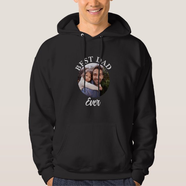 Fotopall för bästa Pappa någonsin-Personlig Hoodie (Framsida)