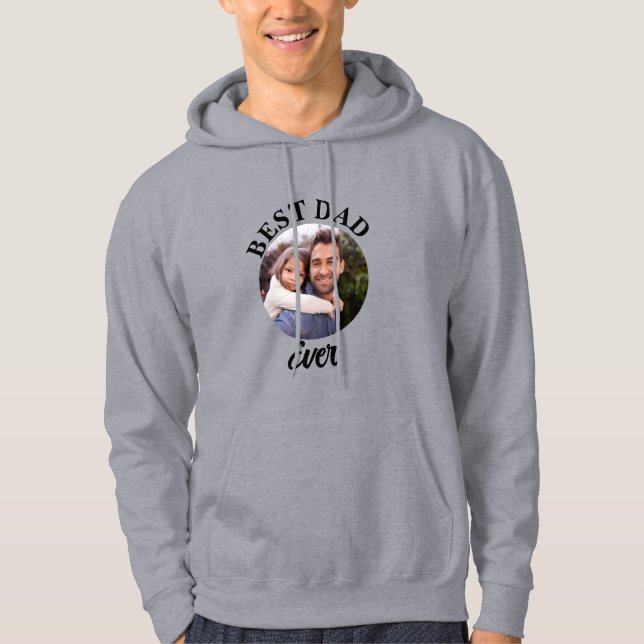 Fotopall för bästa Pappa någonsin-Personlig Hoodie (Framsida)