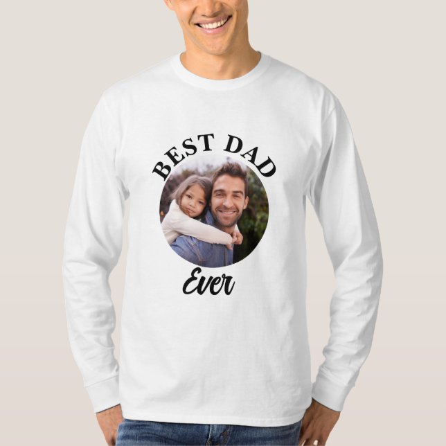 Fotopall för bästa Pappa någonsin-Personlig T Shirt (Framsida)