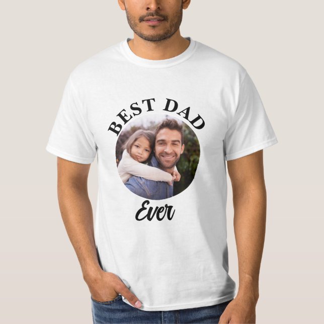 Fotopall för bästa Pappa någonsin-Personlig T Shirt (Framsida)