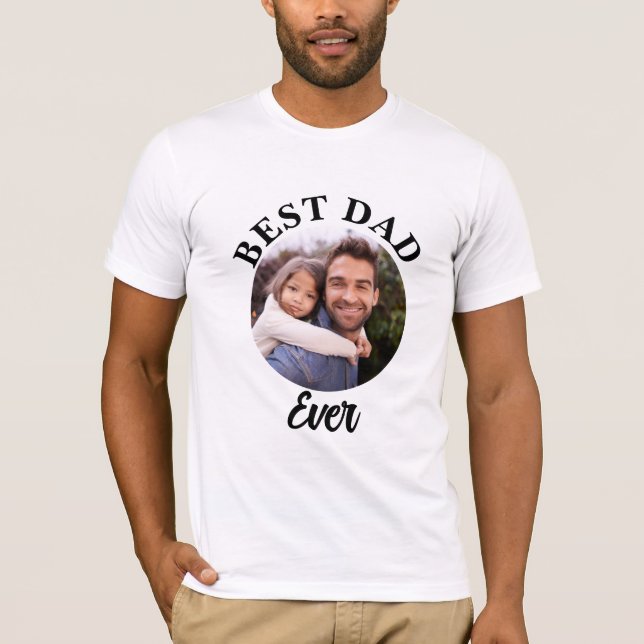 Fotopall för bästa Pappa någonsin-Personlig T Shirt (Framsida)
