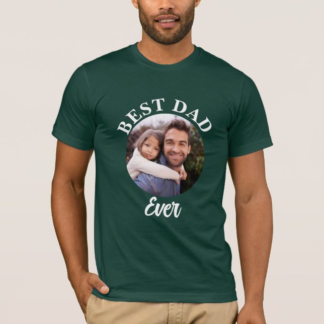 Fotopall för bästa Pappa någonsin-Personlig T Shirt (Framsida)