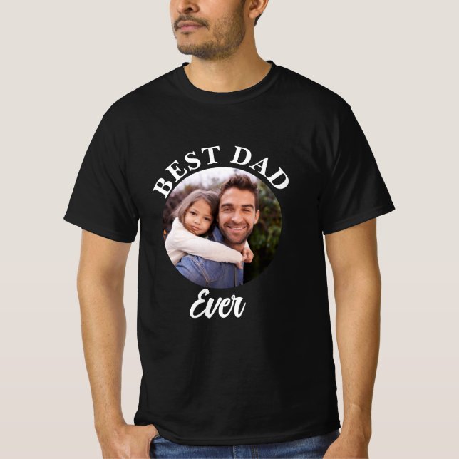 Fotopall för bästa Pappa någonsin-Personlig T Shirt (Framsida)