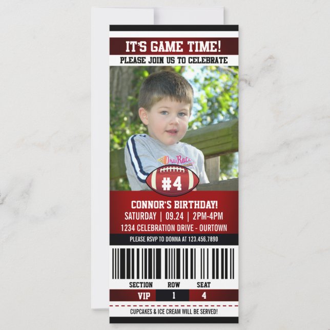 Fotopall för fotbollsdagen inbjudningar (Framsida)