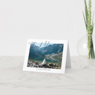 Fotopappad Bröllop-fotofil med minimalistisk elega Tack Kort