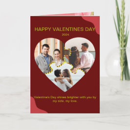 Fotopappat gratulationskort för Lycklig-Valentines Kort