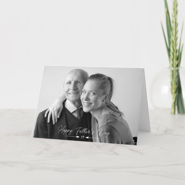 Fotopappat kort för Lycklig Fars dag (Framsida)
