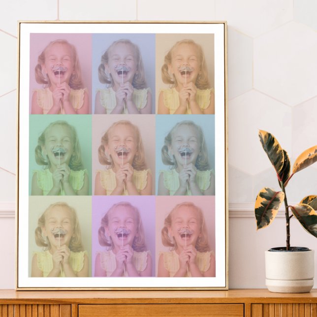 Fotopappning | Roligt Kids Family Porträtt Colorfu Poster (Skapare uppladdad)