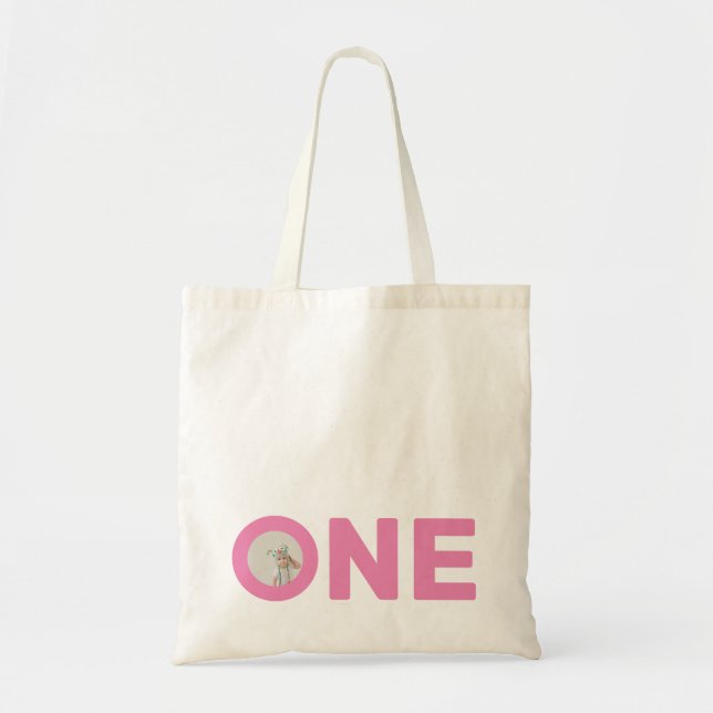 fotopåse för första födelsedag, födelsedagsfest tygkasse (Framsidan)