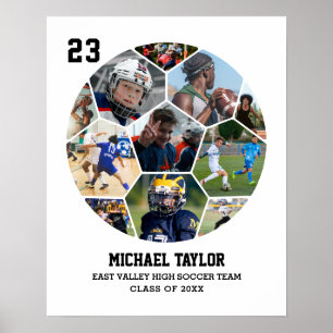 Fotopassage för fotbollslag Senior Studenten Sport Poster