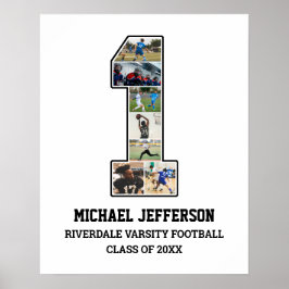 Fotopassage för Player nummer 1 - ledande idrottsg Poster