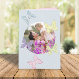 Fotopastel Cute Butterflies lycklig Mors dag Kort