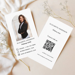 Fotopatch Qr social medienvit svart premie Visitkort