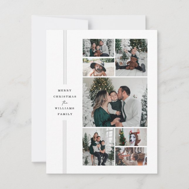 Fotopatchkort för julfamiljen julkort (Framsida)
