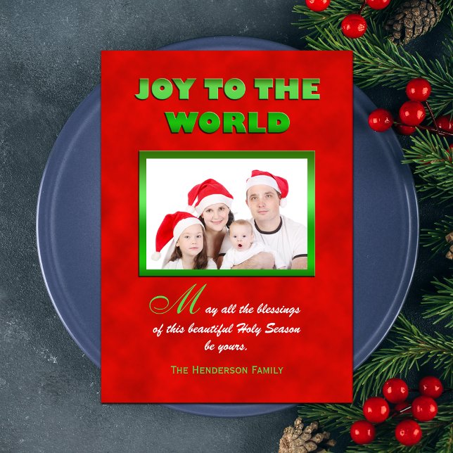 Fotopatchkort för religiösans julfamilj julkort (Skapare uppladdad)