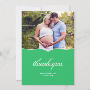 Fotopatchkort för tack babyvisningsprogram kort