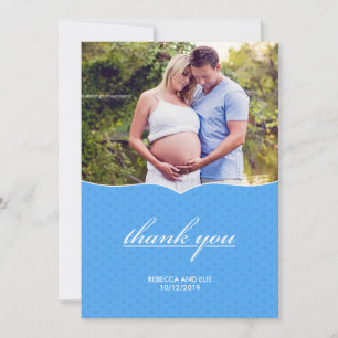 Fotopatchkort för tack babyvisningsprogram kort