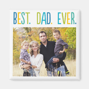 Fotopatortecken för bästa Pappa någonsin Magnet