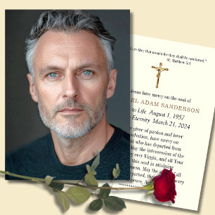 Fotopatortet Sympathy Prayer Card Visitkort