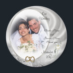 Fotopatroner för bröllopsfavoriter magnet<br><div class="desc">Fotopatroner för bröllopsfavoriter. Bild- och illustrationssammansättning för elegantens formella bröllop-,  årsdag- eller förlovningsfest-mall Texten är helt anpassade. Lägg till informationen eller ändra den helt. Markera ett annat teckensnitt och färg. Mallen kan användas för alla särskilda tillfällen. Ändra bara texten till kostym efter behov.</div>