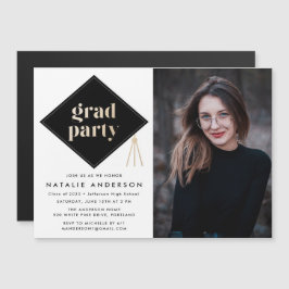 Fotopatset av Studentfesten Foto Magnetisk Inbjudningskort