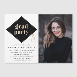 Fotopatset av Studentfesten Foto Magnetisk Inbjudningskort