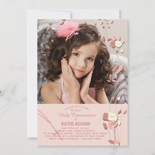 Fotopinbjudan till Prayer Pärlor Religiösa Inbjudningar (Framsida)