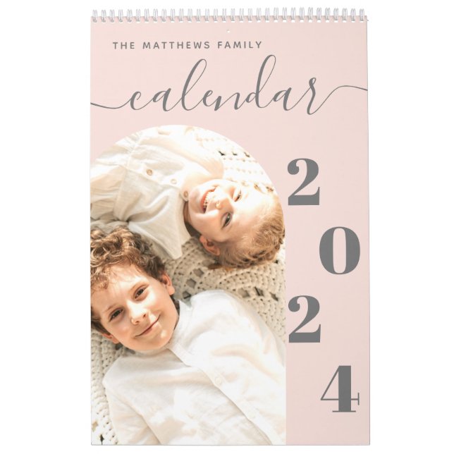 Fotoplanerare för enkel modern Anpassningsbar för  Kalender (Omslag)