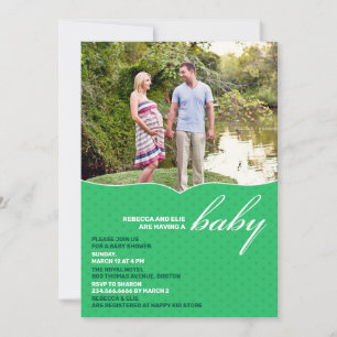 Fotoplatt inbjudan till babyvisningsprogram