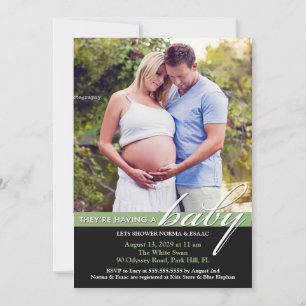 Fotoplatt inbjudan till babyvisningsprogram