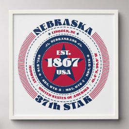 Fotoplattan i Nebraska State Information Circle Ph