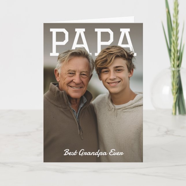 FotoPop Pappa Bästa Farfar Någonsin Foto Kort (Framsida)