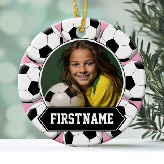 Fotopornament för ungdomar julgransprydnad keramik