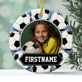 Fotopornament för ungdomsteamet Player Julgransprydnad Keramik