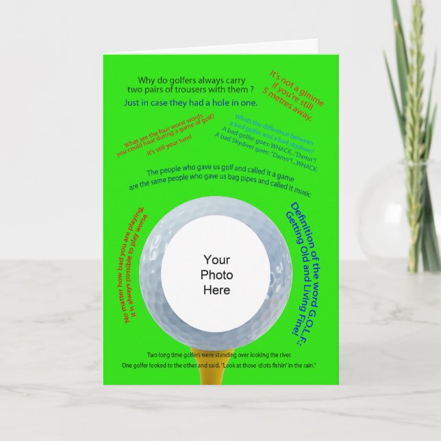 Fotoport för golfskämt kort (Framsida)