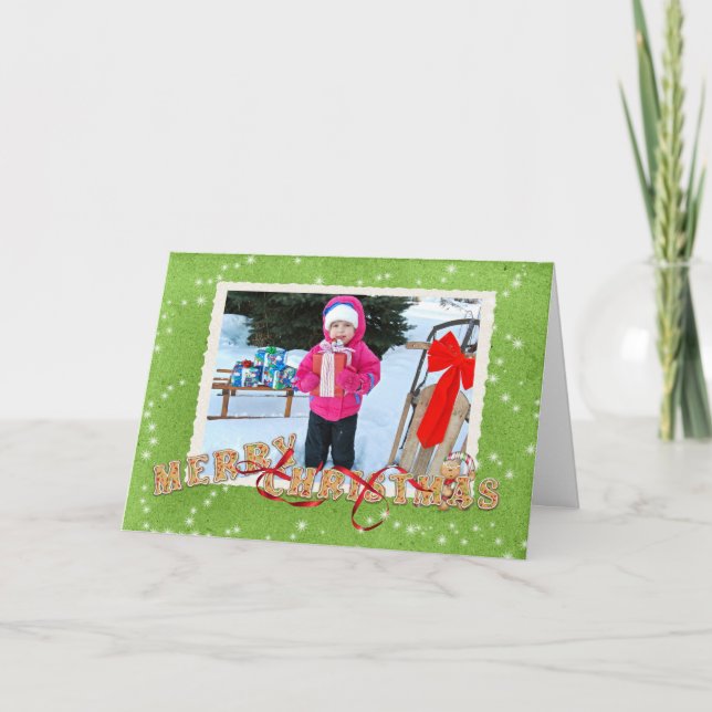 Fotoport för julcookies helgkort (Framsida)