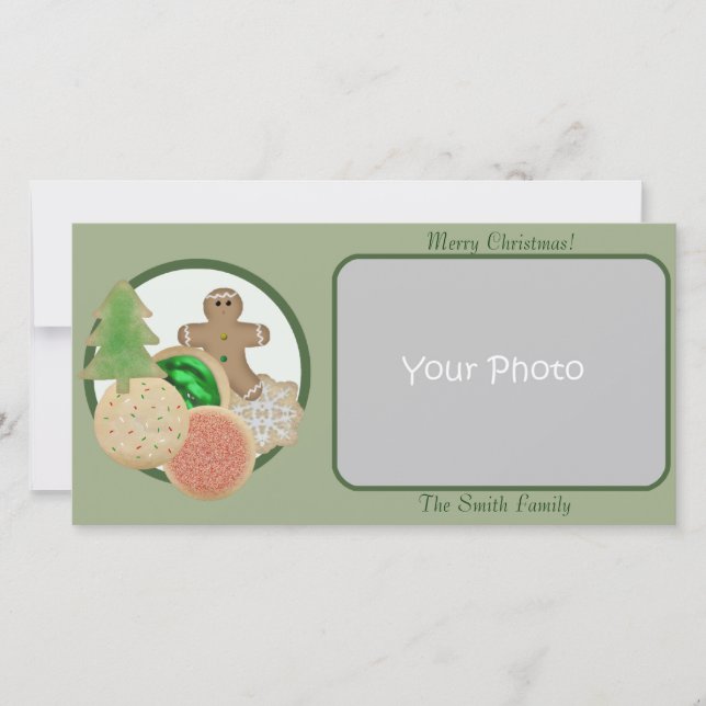 Fotoport för julcookies julkort (Framsida)