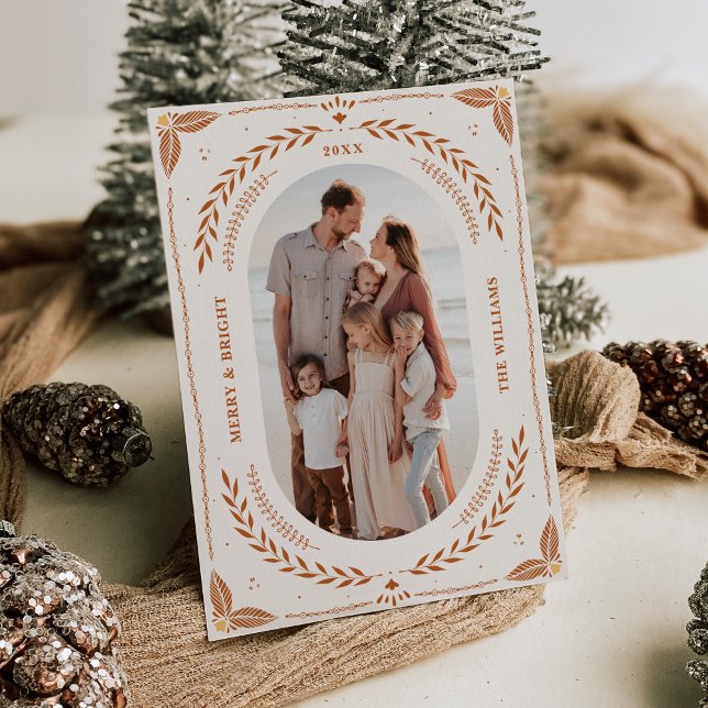 Fotoport för julfolkart-Helgdag Inbjudningar (Skapare uppladdad)