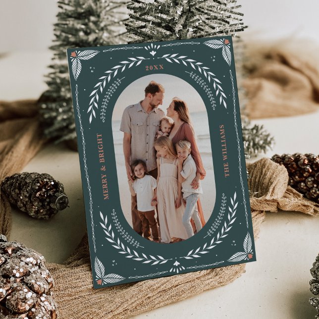 Fotoport för julfolkart-Helgdag Inbjudningar (Skapare uppladdad)