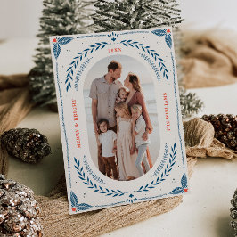 Fotoport för julfolkart-Helgdag Inbjudningar