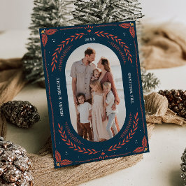 Fotoport för julfolkart-Helgdag Inbjudningar